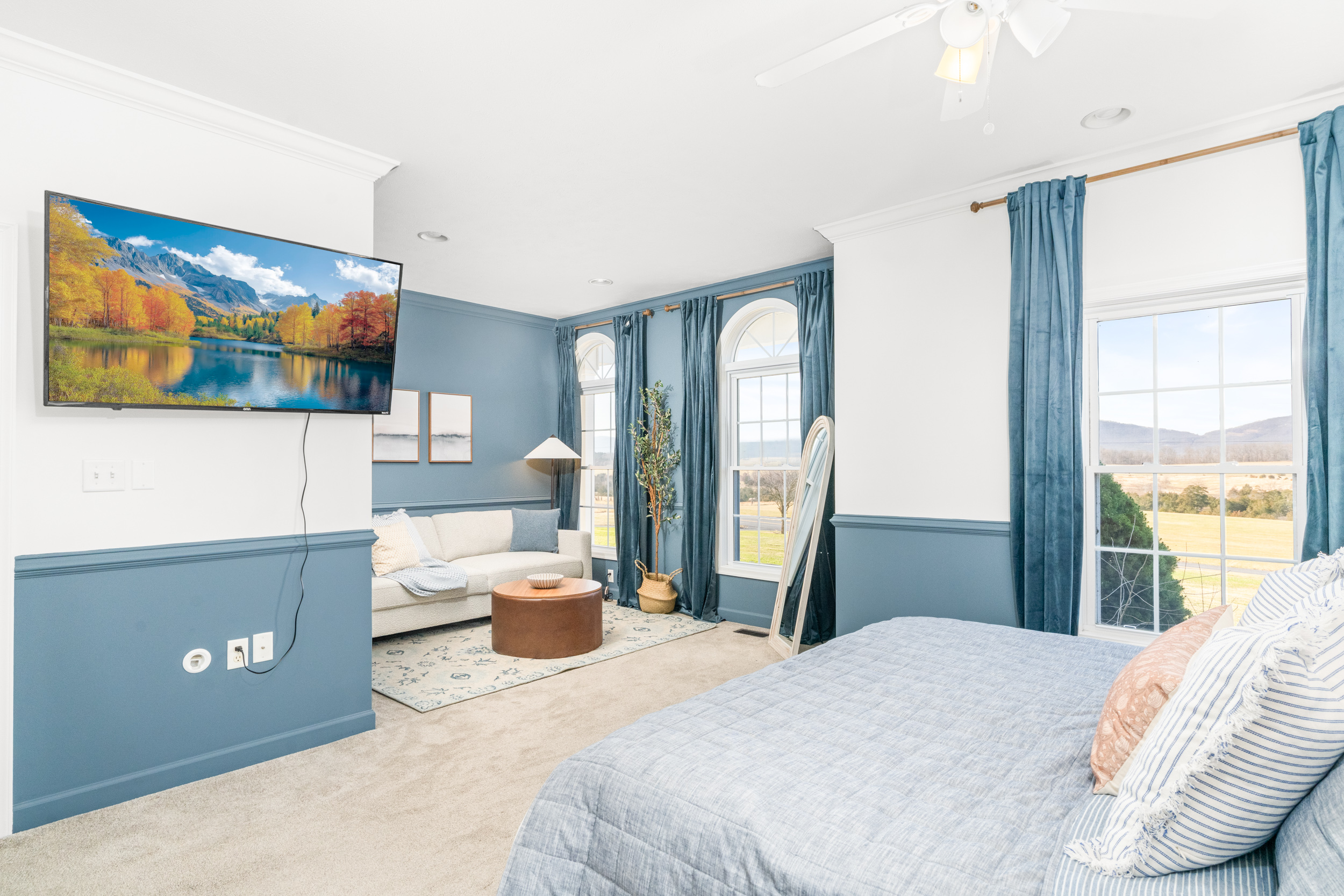 Master bedroom with king bed